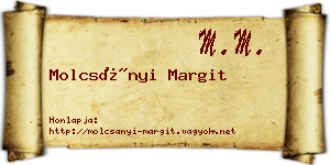 Molcsányi Margit névjegykártya
