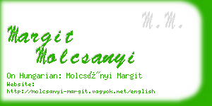 margit molcsanyi business card